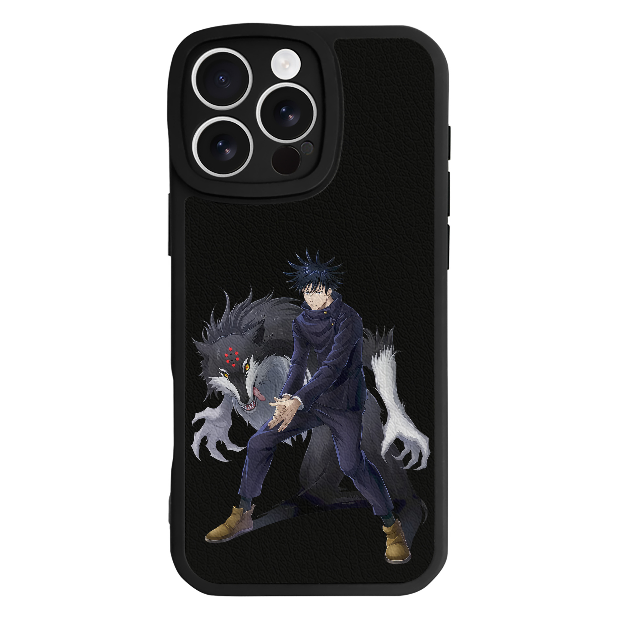 （画像用） 呪術廻戦 Jujutsu Kaisen 【iPhone 16シリーズ対応】シリコンスマホケース（レザー調） 材質：シリコン